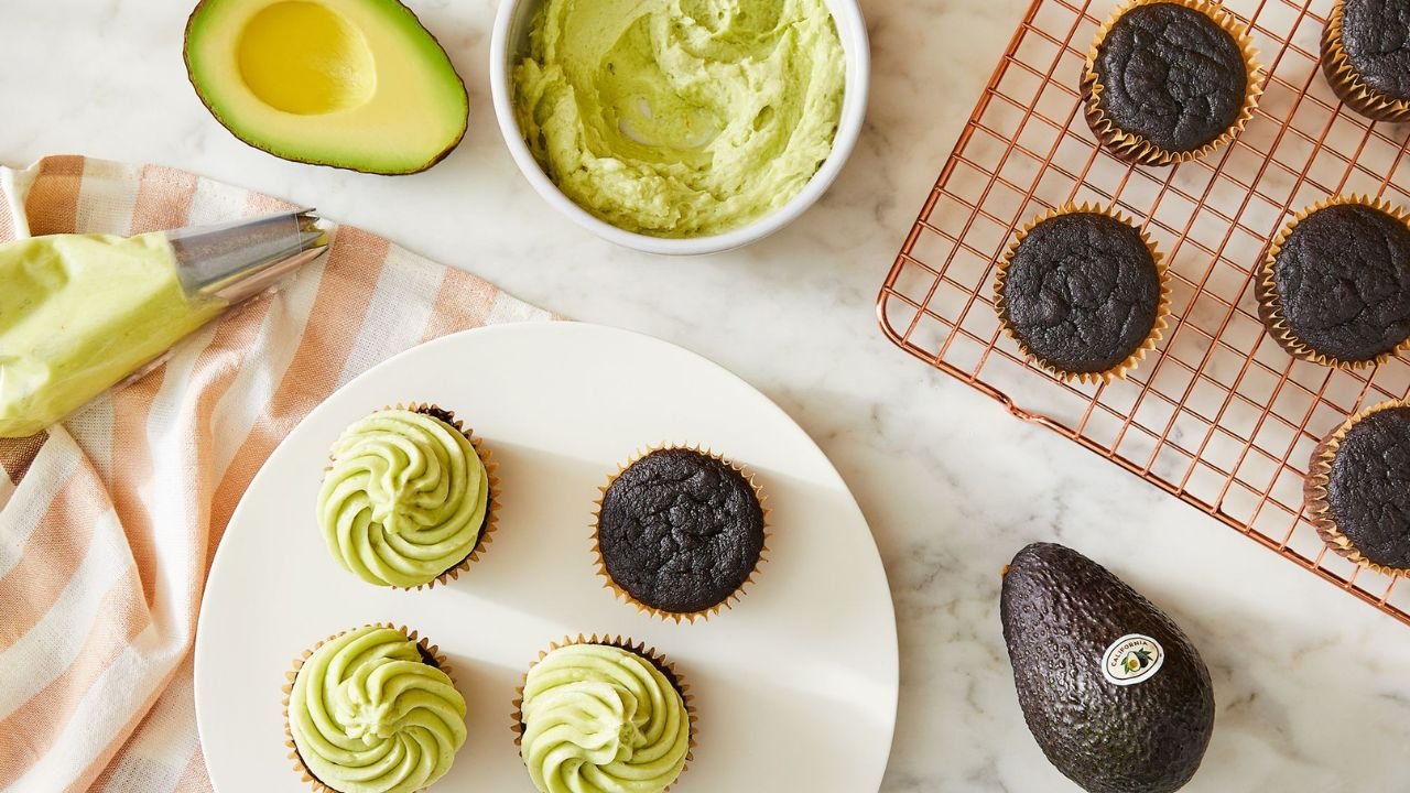 Milk Chocolate Cupcakes with Avocado Buttercream