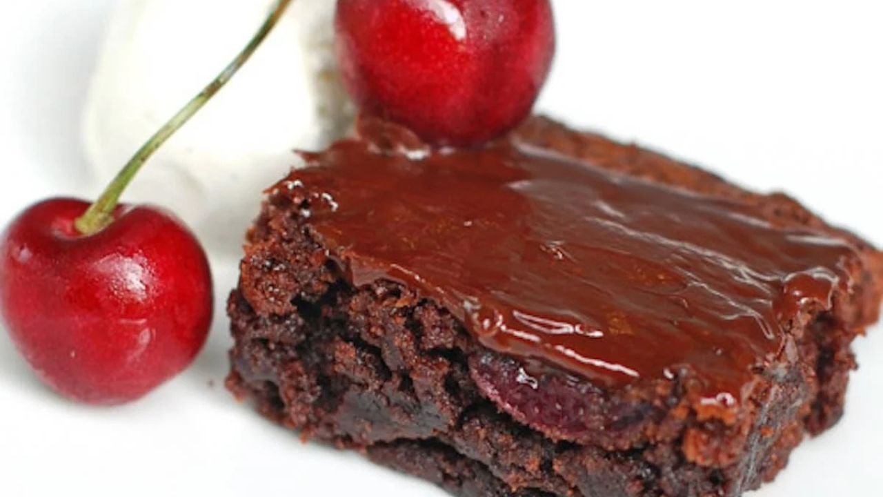 Roasted Cherry Brownies
